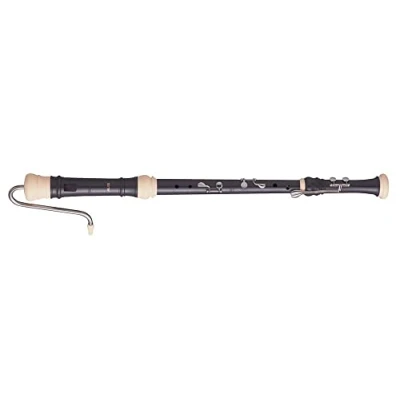 Image de Aulos Flûte à bec basse en fa Symphony 533B (doigté baroque, complet avec housse, cordelette, boîte graisse et tableau des doigtés, résine synthétique), Marron foncé