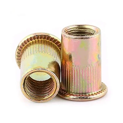 Image de Assortiment d&#039;écrous de rivetage, acier carbone plat, filetage métrique, écrou à bride, fixation M3 / M4 M5 M6 M8 M10 M12 (M10 20 pièces)