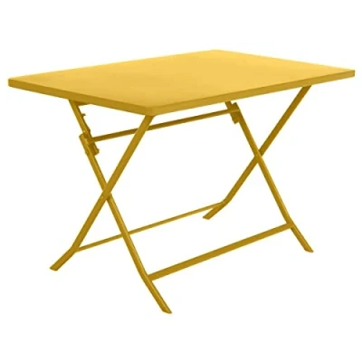 Image de Hespéride Table de Jardin Pliante rectangulaire Greensboro Moutarde