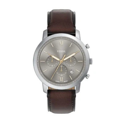 Image de Fossil Homme Analogique Quartz Montre avec Bracelet en Cuir FS6129