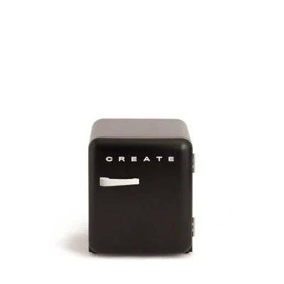 Image de CREATE / RETRO FRIDGE 50 WHITE/Réfrigérateur noir poignée blanc cassé/ 85W, minibar, une étagère, design rétro, cm, deux étagères, capacité de 48L, basse consommation, 50x44x49,8 cm