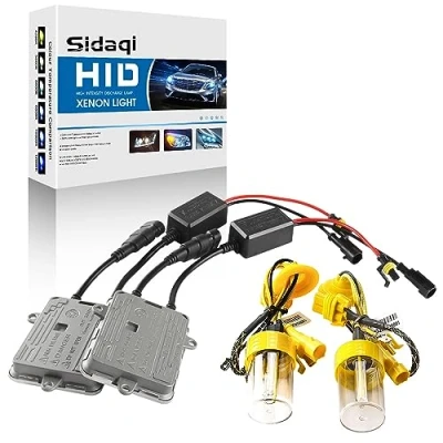 Image de Sidaqi H11 Kit de conversion phares au xénon HID 6000K Deux ultra fins 55W ballasts pour route/feux croisement voiture