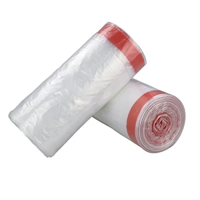 Image de Eudokky 10L Cordon de Serrage Sac Poubelle, Transparent, 2 Rouleau/120 Compte