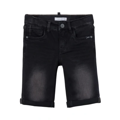 Image de NAME IT NKMTHEO XSL DNM L Shorts 6622 CL Noos, Noir/Denim, 9 Ans Fille