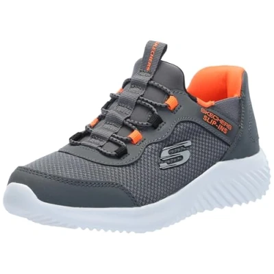 Image de Skechers Bounder Brisk Burst Basket, Charcoal/Orange, 21 EU
