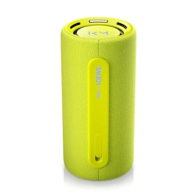 Image de LOEWE We Hear Pro, Haut Parleur Bluetooth en coopération avec Kylian Mbappé, Enceinte Bluetooth, 100 W, résistant à l&#039;eau IPX6, Multi Pairing, autonomie de 24h, Recharge Rapide, néon, Jaune.