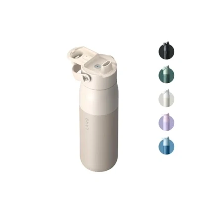 Image de LARQ Bottle Swig Top 1 L Bouteille à large goulot en acier inoxydable isolation sous vide Garde l’eau froide d’eau réutilisable pour le sport et les voyages Mojave Dune