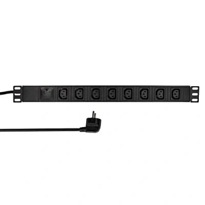 Image de LogiLink PDU8A01 unité de distribution d&#039;énergie 8 Sortie(s) CA 1U Noir