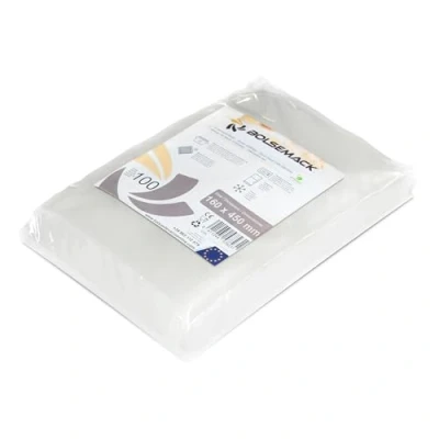 Image de BOLSEMACK Lot de 100 Sacs sous vide 16 x 45 cm Pour toutes les machines à emballer et aliments très solides indéchirables Sans BPA
