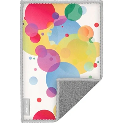 Image de Speedlink Silk Chiffon de Nettoyage Bulles Multicolores (Surface en Microfibres, Nettoie sans laisser Traînées, pour Lunettes/Écrans/Tablettes, Différents Motifs)