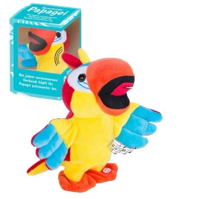 Image de Perroquet Dansant et Parlant Jouet en Peluche Chantant Répète, Joue Une mélodie Bat des Ailes