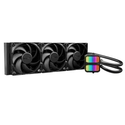 Image de be quiet! Silent Loop 3 420mm système de refroidissement liquide, plaque froide usinée avec haute précision, ventilateurs Wings 4 140mm PWM high speed, performances inouïes
