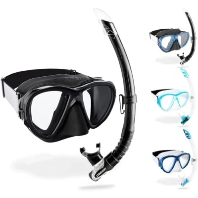 Image de Cressi Fiji &amp; Gamma Combo Set Plongée et Snorkeling, Noir/Noir, Taille Unique, Unisexe Adulte