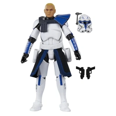 Image de Star Wars The Vintage Collection, Figurine de Collection Mandalorian Clone Commander Rex (Bracca Mission) 9,5 cm, Bad Batch, Blanc