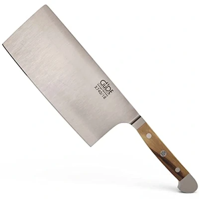 Image de Güde Solingen Chopper forgé, 18 cm, bois d&#039;olivier, ALPHA OLIVE double cône, fabriqué à la main en Allemagne