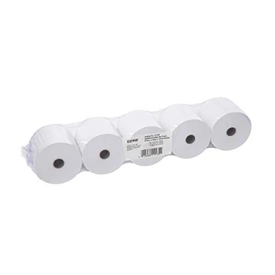 Image de Genie Rouleaux de recharge pour calculatrices à impression et caisses enregistreuses 100 % sans bois Blanc 57 x 12 mm