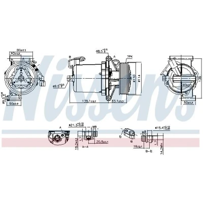 Image de NISSENS 890172 Compresseur De Climatisation CR 10 12 PAG 46 YF R 134a, 1234yf NISSAN: MICRA 3, Note I