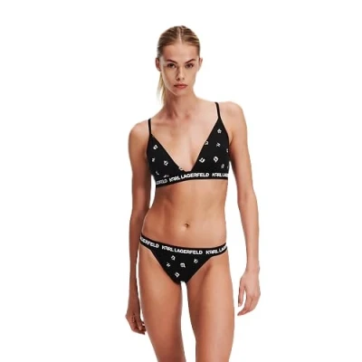 Image de KARL Lagerfeld String, Femme, Taille: Large, Ikonik kl aop black