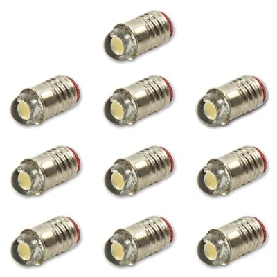 Image de Evemodel E501WM Lot de 10 ampoules LED Blanc chaud 12 V 14 pour culot E5 E5.5 H0