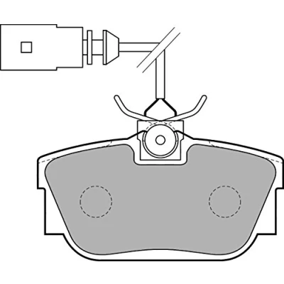 Image de DELPHI LP1733 Jeu de plaquettes frein contact signal d&#039;usure inclus avec tôle anti bruit accessoires VOLKSWAGEN: Sharan I