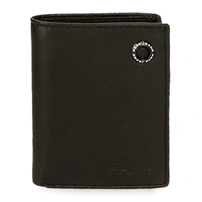 Image de Pepe Jeans Badge Portefeuille Vertical avec Porte Monnaie, Unique, Noir, única, Monnaie