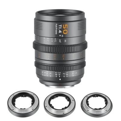 Image de SIRUI VP 1 Vision Prime T1.4 Full Frame Cine 50mm Focus Cinema Lens with E Mount Pre Installed, RF/Z/L Interchangeable Mounts (Metal Grey)