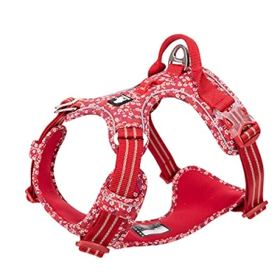 Image de WINHYE Pet Truelove No Pull Harnais pour Chien, Tissu en Coton Respirant et Réfléchissant Doux, Ajustable Courir Marcher, Convient aux Petits Moyens Grands Chats Chiens TLH5655