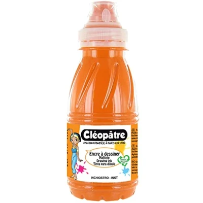 Image de CLEOPATRE Encre à Dessiner Orange au format de 250 ml