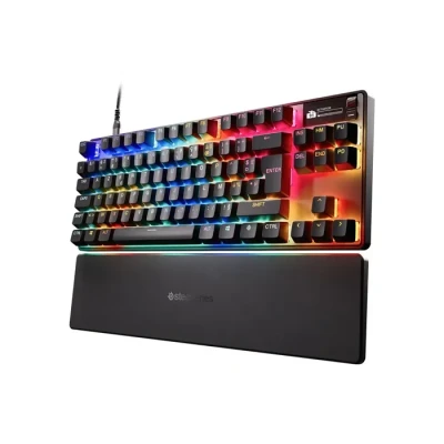 Image de SteelSeries Apex Pro TKL Gen 3 Clavier HyperMagnetic gaming OmniPoint 3.0 Actionnement ajustable Déclenchement rapide Préréglages prêts à jouer Toucher rapide/SOCD OLED FR Layout AZERTY