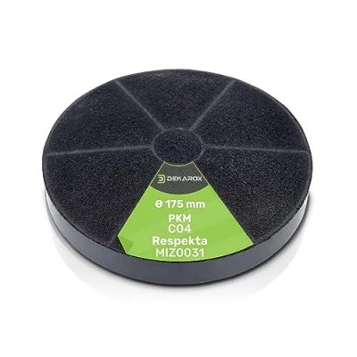 Image de DEKAROX Filtre à charbon actif 175 mm de diamètre pour hotte aspirante Respekta MIZ0031 MIZ 0031 PKM C04 CF100