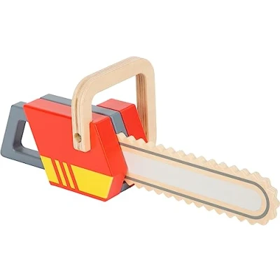 Image de small foot Tronçonneuse en Bois, Jouet de rôle thème Pompiers, avec Son, pour Les Enfants à partir 3 Ans, 12362