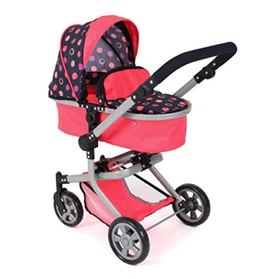 Image de Bayer Chic 2000 Poussette de poupée Mika, combinée 2 en 1 pour Enfants 4 à 8 Ans, Corallo, 595 20, 73 x 41 82 cm