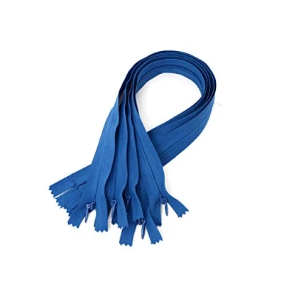 Image de ACCESSOIRES LEDUC Trimz Invisible Zip RVNAVN3 Fermeture éclair, Nylon, Bleu, 40 cm, Set de 5 Pièces