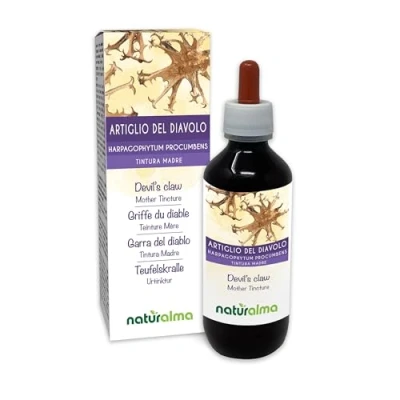 Image de Griffe du diable (Harpagophytum procumbens) racines Teinture Mère sans alcool Naturalma Extrait liquide gouttes 200 ml Complément alimentaire Végétalien ou végan
