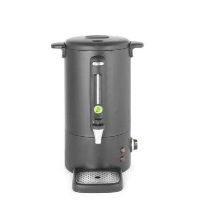 Image de HENDI Distributeur à boissons chaudes design by Bronwasser, simple paroi, pour vin chaud et eau bouillante (pas chocolat chaud), 100C, 9L, 230V, 950W, 307x330x(H)450mm, noir mat, inox, PP
