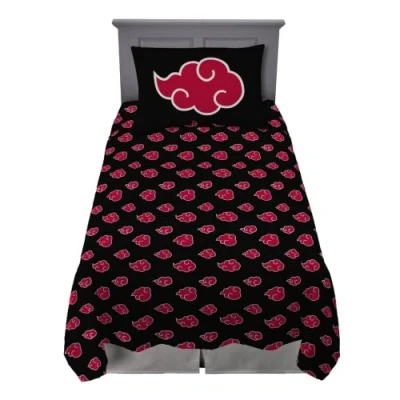 Image de Franco Naruto Akatsuki Parure de lit en Microfibre Super Douce pour Simple XL Essentiels dortoir Universitaire (Produit sous Licence Officielle)