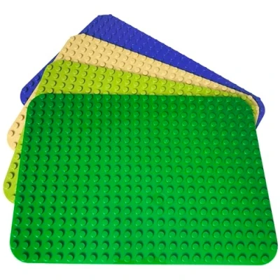 Image de Apostrophe Games Plaques de Base Grands Blocs Construction compatibles avec Toutes Les Grandes Marques (Paquet 4 (Vert, Vert Clair, Jaune, Bleu))
