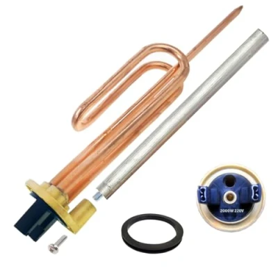 Image de GOLDMAN SERVICE Résistance Thermique électrique Flange + Anode magnésium Joint Caoutchouc vis de Fixation. Kit Rechange pour Chauffe Eau Compatible avec les Marques importantes. (2000W)