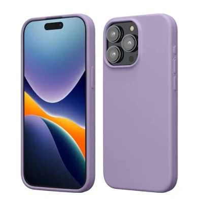 Image de kwmobile Coque pour iPhone 15 Pro Max Housse de téléphone Fine en Silicone avec Surface Douce et Anti Choc Violet Clair