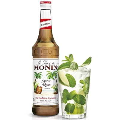 Image de MONIN Sirop Saveur Rhum pour Cocktail Sans Alcool, Mojito et Pina Colada Arômes Naturels 70cl