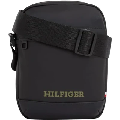 Image de Tommy Hilfiger Men TH MONOTYPE PU MINI REPORTER, Black, One Size