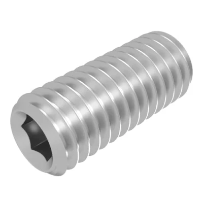 Image de SECCARO Lot de 20 vis sans tête avec conique M4 x 10 mm, acier inoxydable V2A VA A2, DIN 913 / ISO 4026
