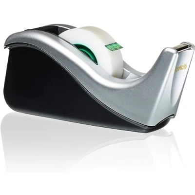 Image de Scotch Distributeur de Ruban Adhésif 1 Pondéré C60 avec Rouleau magique 19mm x 38m Rechargeable Argent