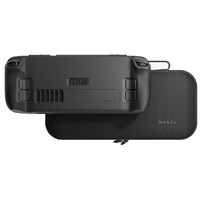 Image de Skull &amp; Co. GripCase SD Bundle for Steam Deck/OLED: A Soft Protective Case with Textured Grips Full Protection and Stand, Shock Absorption Non Slip Anti Scratch Cover Design (with Carrying Case)