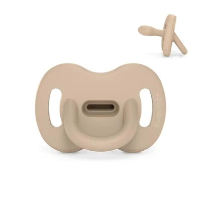 Image de Suavinex, Sucette Tout Silicone, pour Bébé 6/18 Mois, avec Tétine Symétrique SX Pro, Réversible, Super Douce et Souple, Idéal Dormir, Respecte le Développement Buccodentaire, Irish Cream