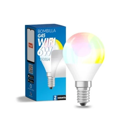 Image de M Ledme Ampoule LED intelligente WiFi, pas besoin de Hub, [Smarthome], Dimmable, 6W 600LM 80W équivalent, RGB &amp; 2700K 6500K blanc froid à chaud, compatible avec Alexa/Google Home/Siri