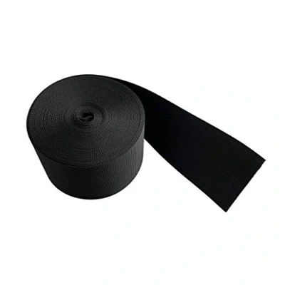 Image de On1shelf Sangle en nylon noir de 75 mm large polypropylène résistant 10 m (75 mm)