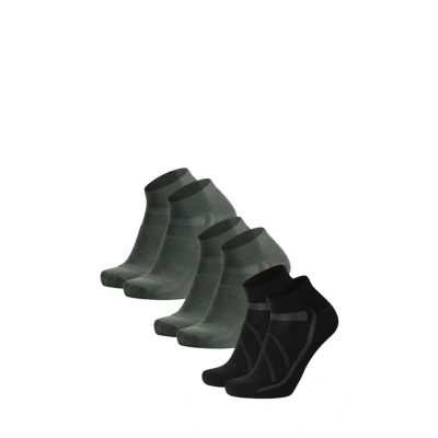 Image de DANISH ENDURANCE Chaussettes Courtes pour Vélo sur Route et VTT, Respirantes, Idéal Cyclisme, Homme Femme, 3 Paires Multicolore (2x Olive, 1x Noir) 43 47