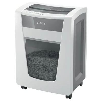 Image de Leitz IQ 80040000 Destructeur Coupe Super Micro Office Pro P5+, Jusqu&#039;à 8 7 feuilles (70 80 grs), Corbeille 30L, Blanc