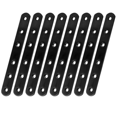 Image de 8 Pièces Equerre Fixation,90 Degrés à Angle Droit Patte D&#039;assemblage,Support d&#039;angle en L FormeFixation Équerre (20 * 160 3mm)